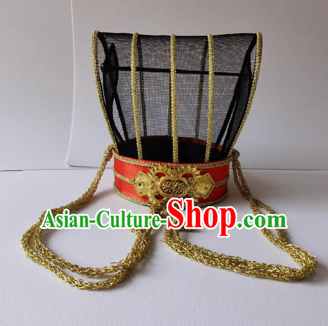 Chinese Traditional Hanfu Wedding Headdress Ancient China Groom Hat TV Series Han Dynasty Emperor Headwear