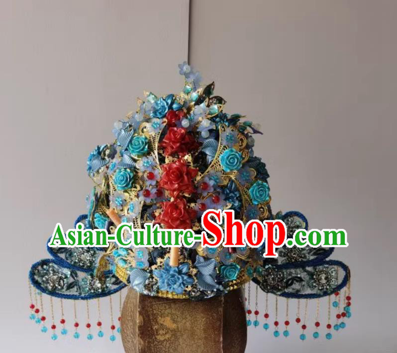 Ancient China Court Woman Phoenix Coronet TV Series Serenade of Peaceful Joy Song Dynasty Empress Headwear Chinese Traditional Hanfu Headdress