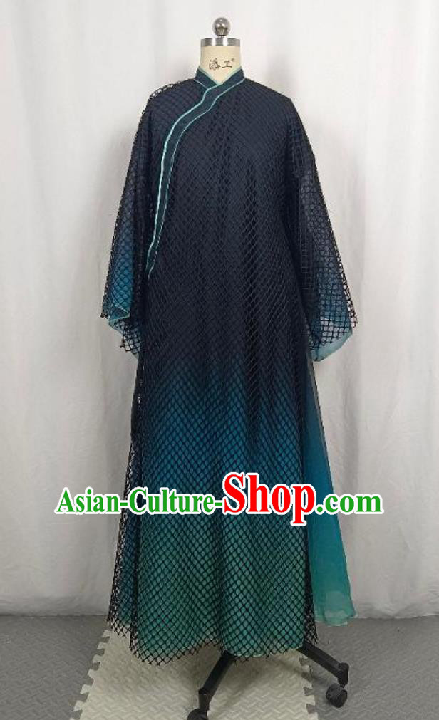 Women Group Dance Blue Dress Chinese Taoli Cup Dance Competition Clothing Classical Dance Costume