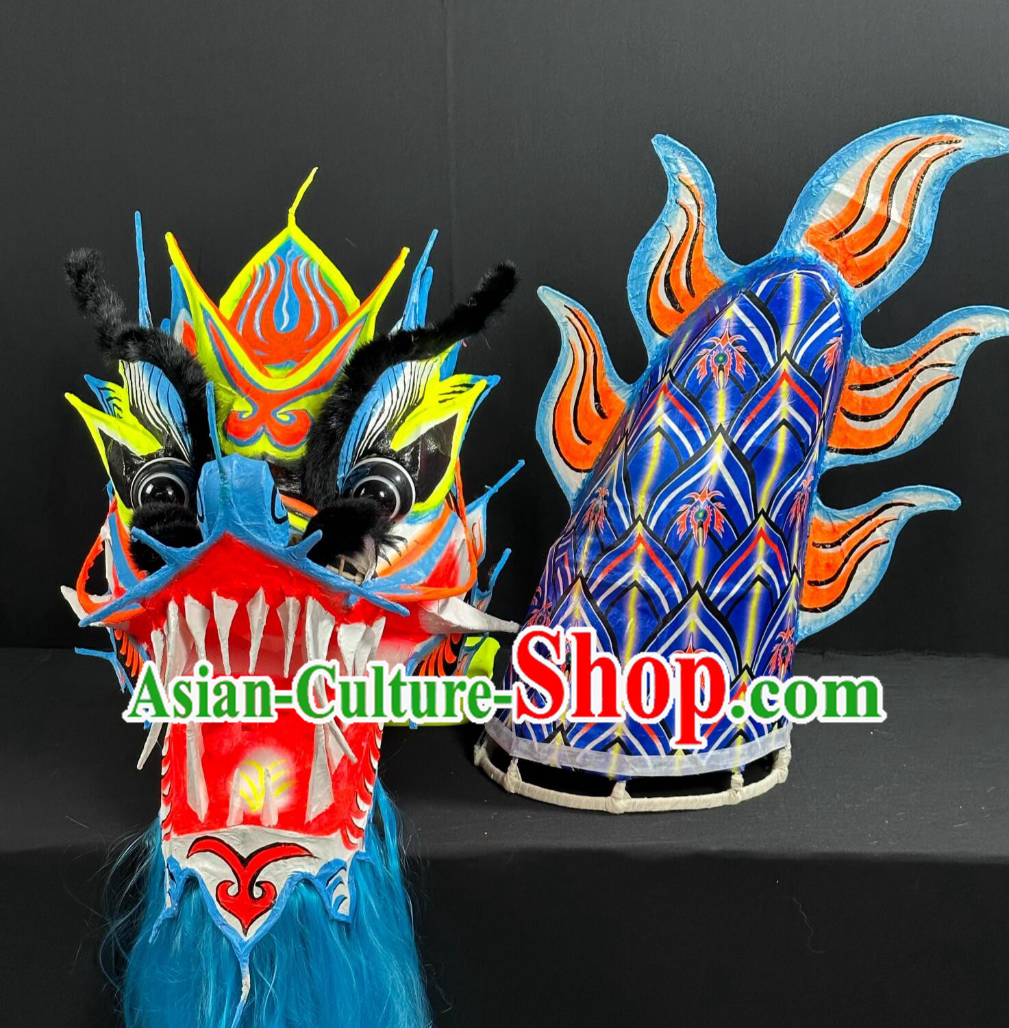 Handmade Traditional Dragon Dancing Props Chinese New Year Parade Dragon Dance Costume Competition Dragon Dance Equipment