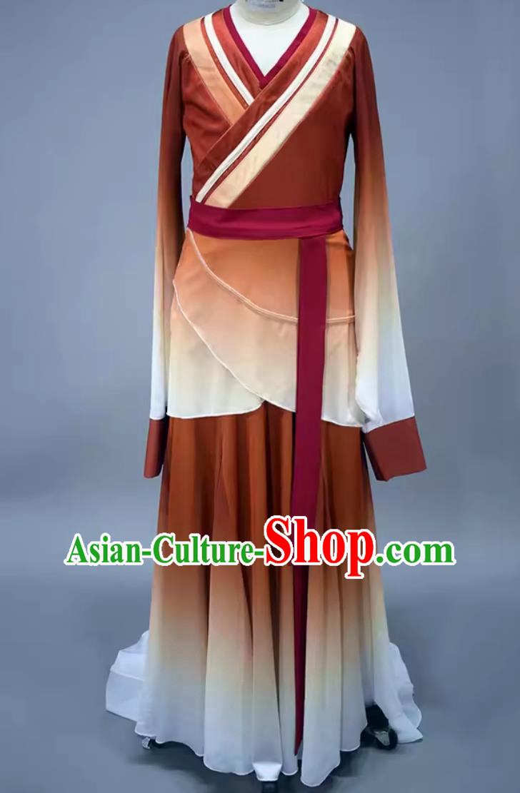 China Han Tang Dance Clothing Women Group Dance Dress Chinese Classical Dance Costume