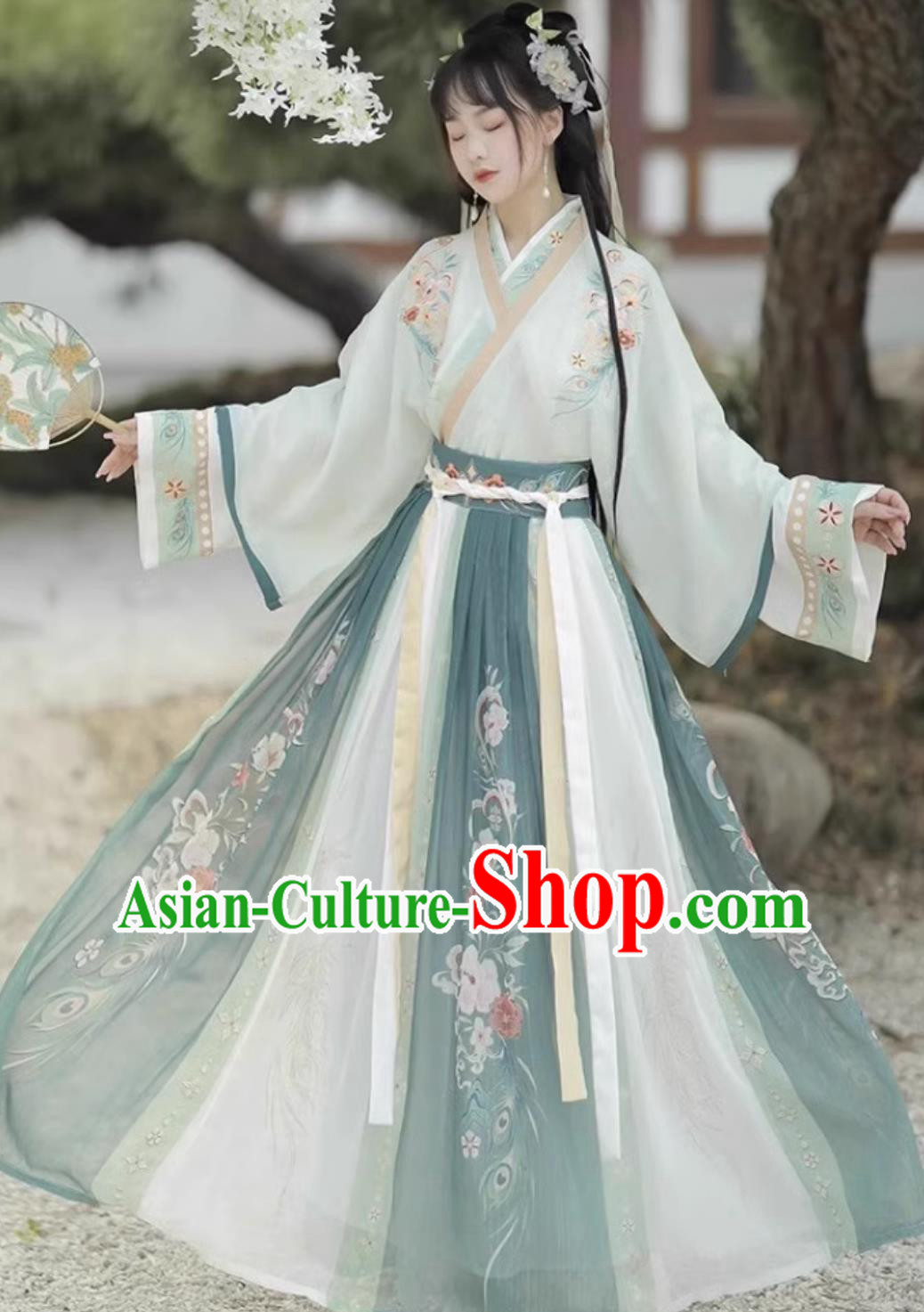 Chinese Jin Dynasty Court Lady Clothing Traditional Blue Hanfu Dress Ancient China Princess Costume