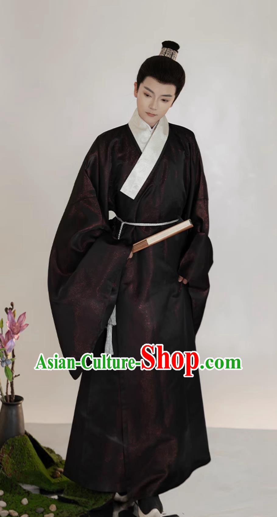 Chinese Ming Dynasty Priest Frock Ancient China Scholar Costume Traditional Male Hanfu Robe