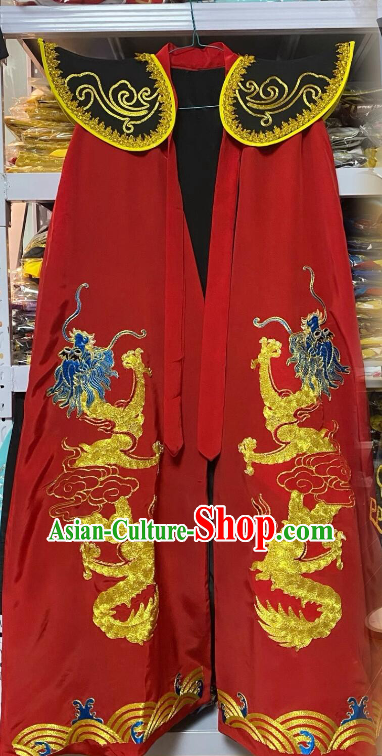 Top Embroidered Red Cape Sichuan Opera Bian Lian Cloak Chinese Traditional Face Changing Costume