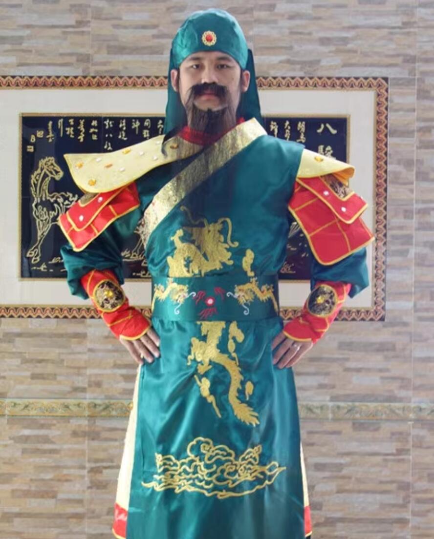 Traditional Chinese Hero Clothing Ancient China Warrior Costume Romance of the Three Kingdoms Guan Gong Outfit