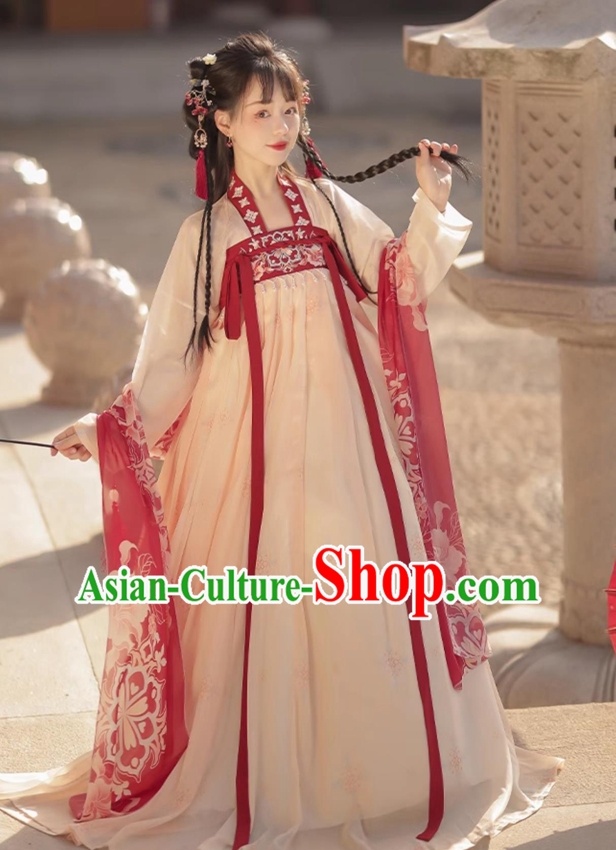 Traditional Hanfu Dress Chinese Tang Dynasty Young Lady Clothing Ancient China Princess Costume