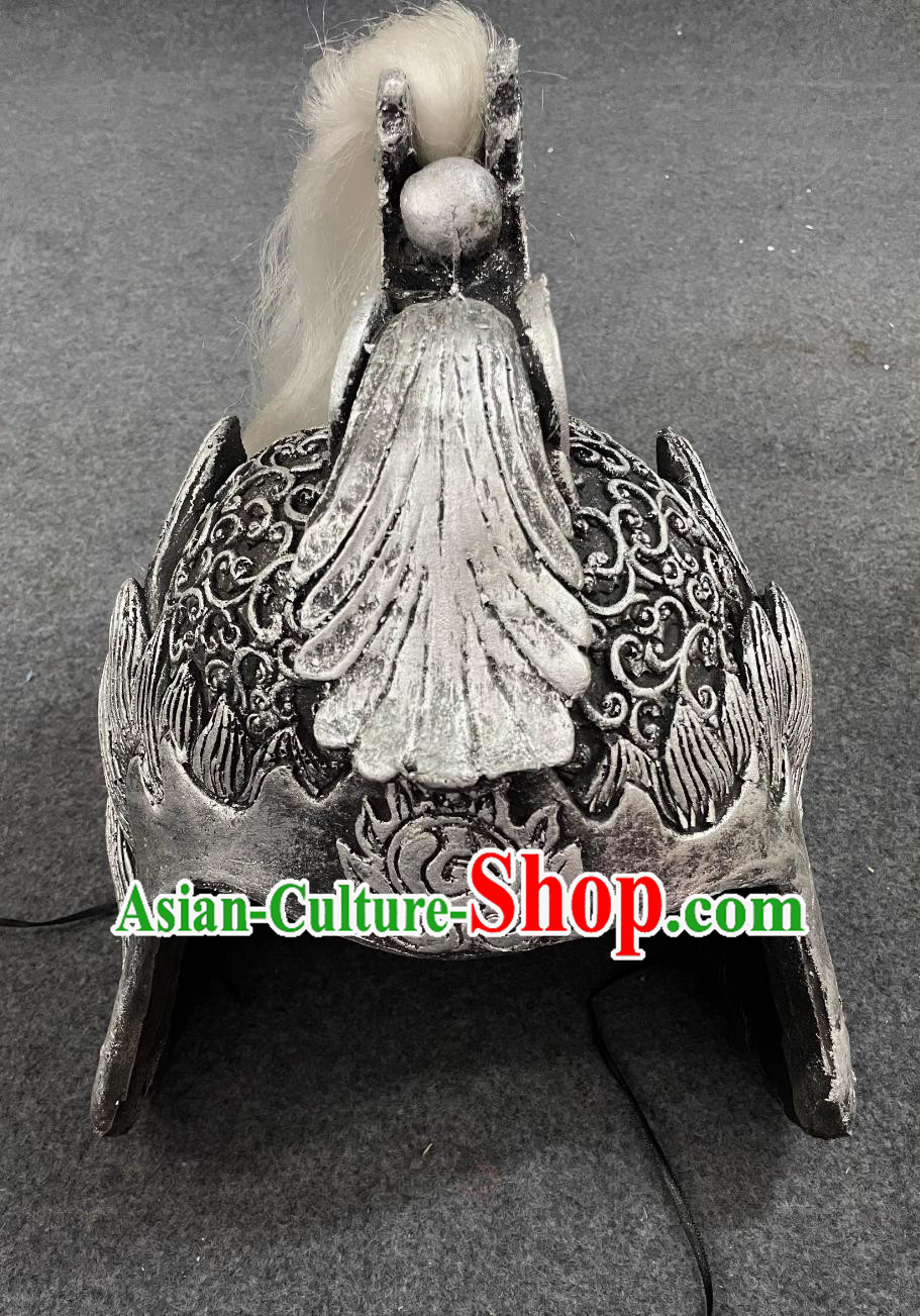 Three Kingdoms Period Zhao Zilong Hat Chinese Traditional Headwear Ancient China General Helmet