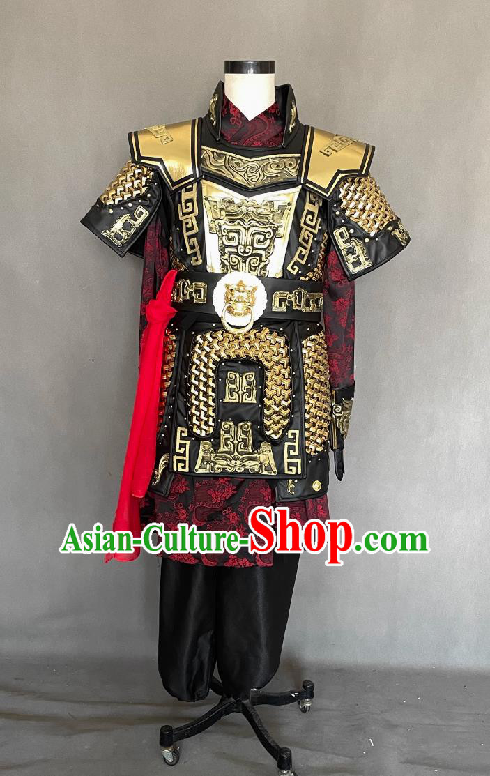 Chinese Han Dynasty Hero Costume Ancient China General Clothing Traditional TV Drama Romantic of Three Kingdoms Lv Bu Armor