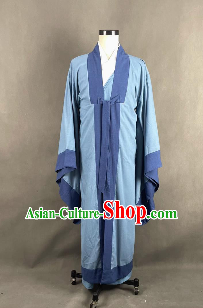 Traditional Chinese Ming Dynasty Hanfu Philosopher Wang Yang Ming Costume Ancient China Scholar Clothing