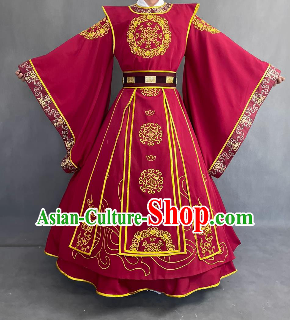 Traditional Chinese Tang Dynasty Hanfu Official Fang Xuan Ling Costume Ancient China Prime Minister Clothing