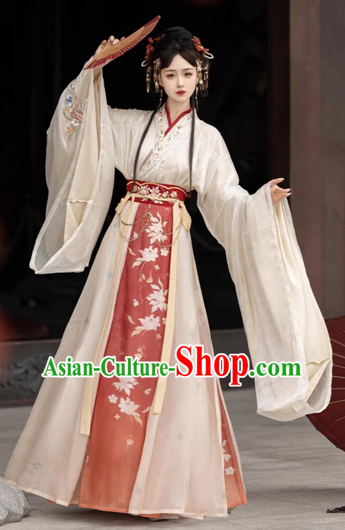 Chinese Traditional Hanfu Dress Jin Dynasty Noble Lady Clothing Ancient China Princess Costume Complete Set