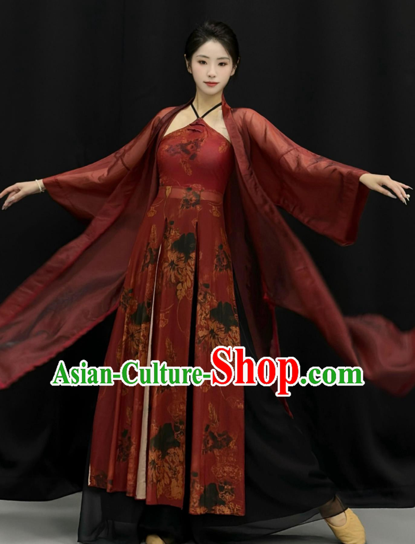 Top Jazz Dance Clothing Woman Solo Dance Qipao Dress Chinese Classical Dance Costume