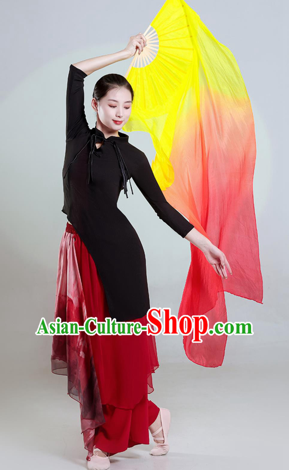 Women Group Dance Clothing Fan Dance Stage Performance Black Qipao Dress Chinese Classical Dance Costume