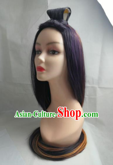 League of Legends Divine Phoenix Walker Seraphine Cos Wig Dark Purple Bleached And Dyed