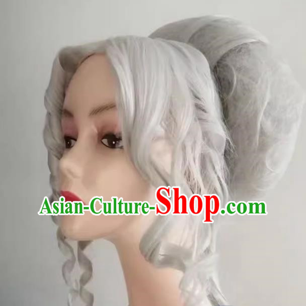 COS Salem Geisha Bun Cosplay Wig