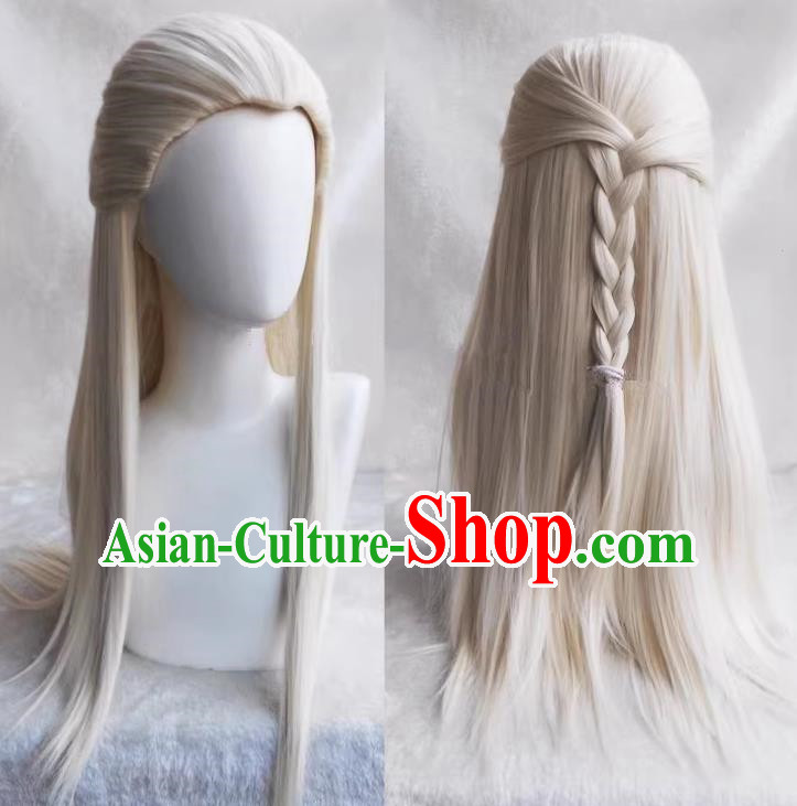 Light Blonde Long Hair COS Wig