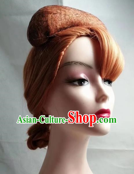 Bungou Stray Dog Ozaki Momiji Orange Oval Hair Bun Style Cosplay Wig