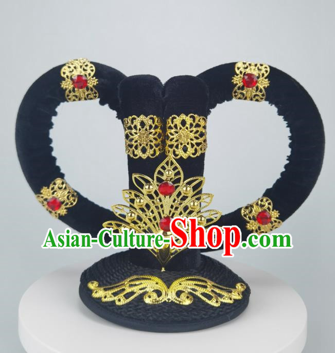 Dunhuang Goddess Hair Accessories Feitian Music Drum Hair Bag Wig Bounce Pipa Headdress Tambourine Folk Dance