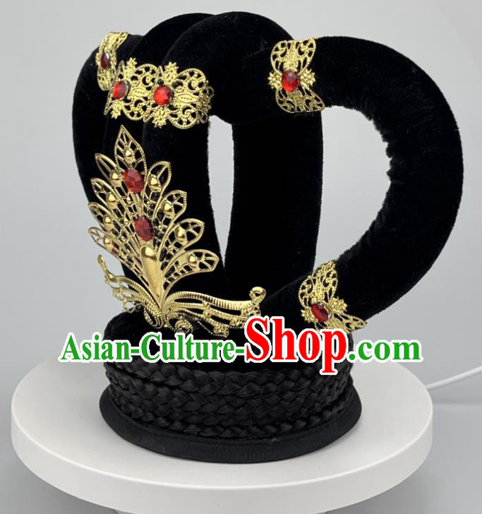 Dunhuang Feitian Headdress Auspicious Goddess Hair Accessories Dance Wig Rebound Pipa Ethnic Dance Of Yunchuan Hair Bag Jewelry