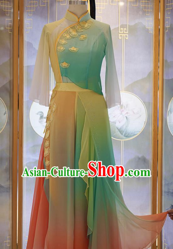 Classical Dance Costumes Fanghua Cup Same Style Harvest Festival Rural Ethnic Style Stage Performance Costumes