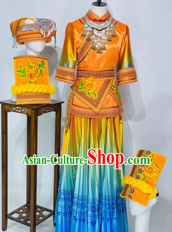 Ethnic Minority Tujia Dance Costumes High End Ethnic Dance Costumes Yi And Miao Costumes