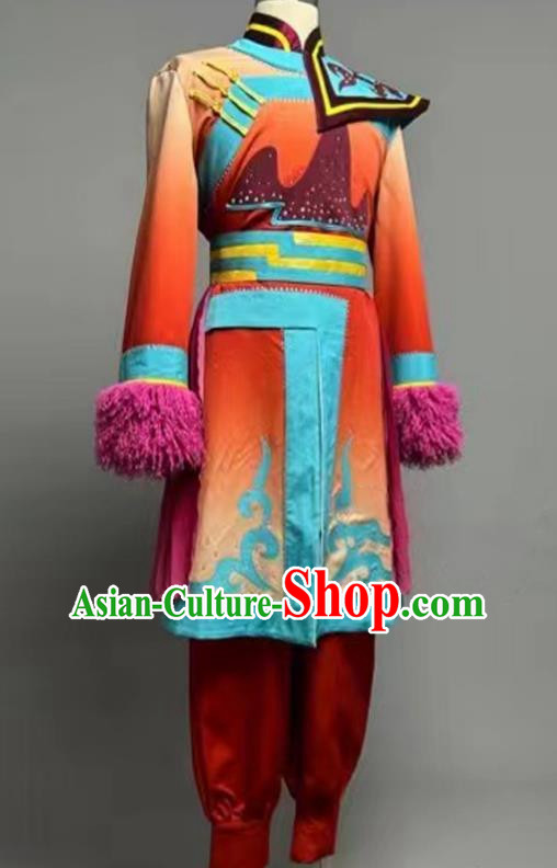 Ethnic Minority Daur Dance Performance Costumes High End Ethnic Style Costumes Stage Performance Costumes