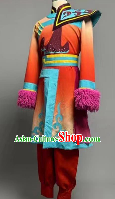 Ethnic Minority Daur Dance Performance Costumes High End Ethnic Style Costumes Stage Performance Costumes