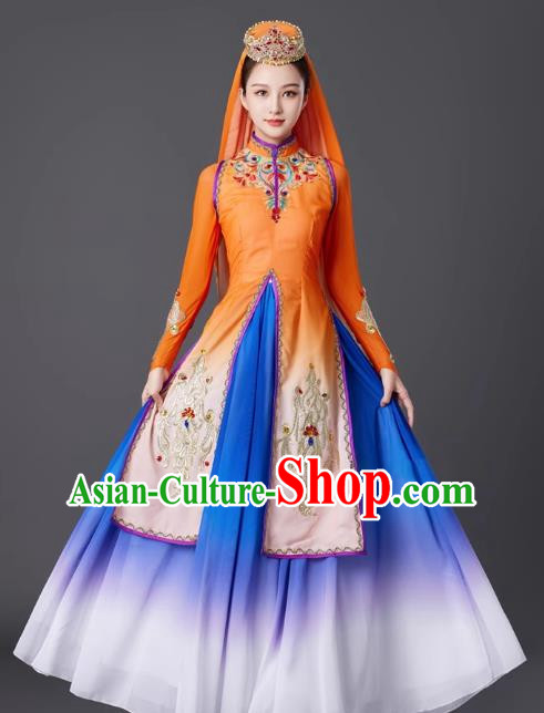 Xinjiang Minority Uyghur Dance Costumes Performance Costumes High End China Ethnic Style Performance Costumes