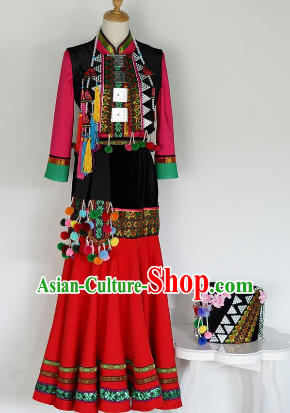 Ethnic Buyi Dance Costumes Ethnic Stage Performance Costumes Dresses