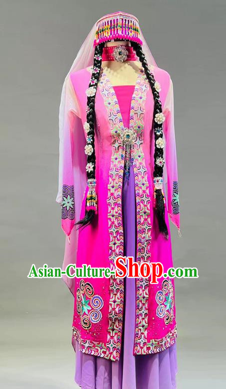 Women Ethnic Minority Performance Costumes Xinjiang Dance Costumes Uyghur Costumes For Stage Performances