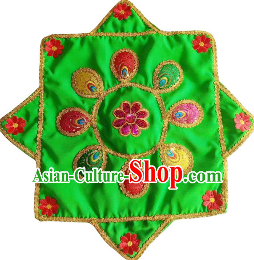 Green Handkerchief Flower Dance Two Person Handkerchief Dance Square Dance Grade Examination Special Northeast Twist Chinese Yangko Octagonal Scarf