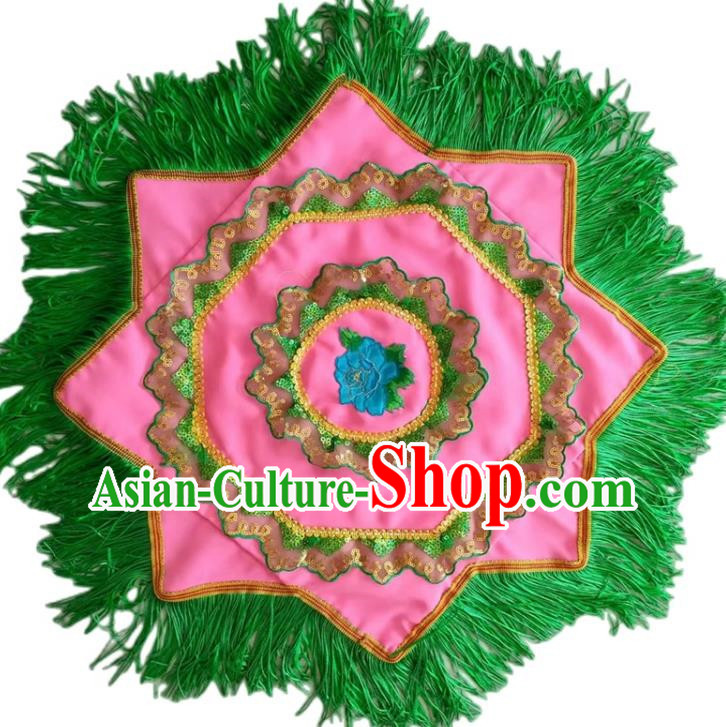 Green Tassel Handkerchief Flower Dance Two Person Handkerchief Dance Square Dance Special Northeastern Twisted Chinese Yangko Octagonal Scarf For Grade Examination