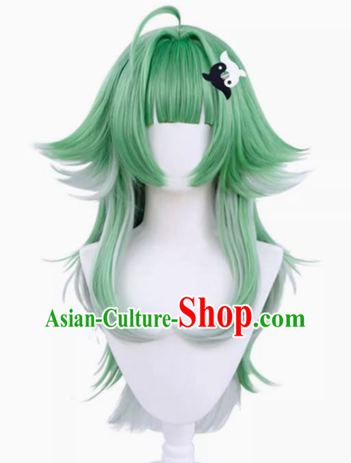 Huohuo Cos Wig Layered Reversed Gradient Color Simulates Scalp Collapse