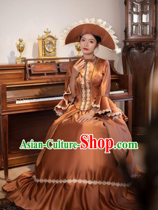European th Century Retro Aristocratic Dress Court Costume Drama Basil Dress Classical Long Dress
