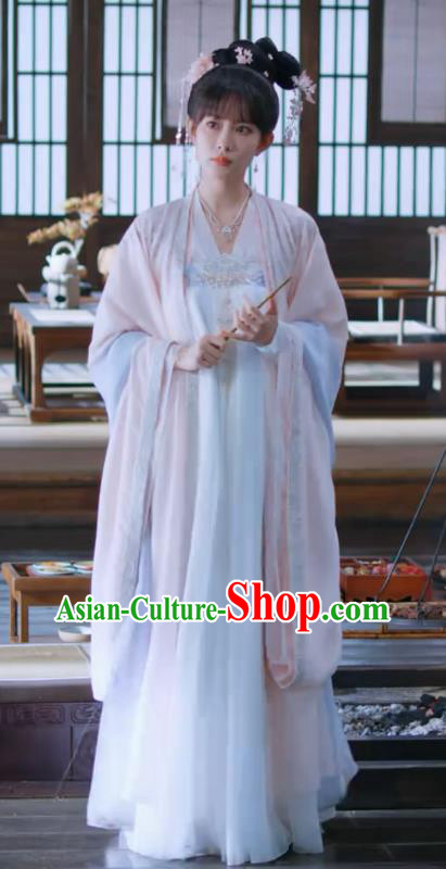 Chinese Ancient Tang Dynasty Aristocratic Lady Costumes Romantic TV Series Royal Rumours Crown Princess Hua Liu Li Dresses