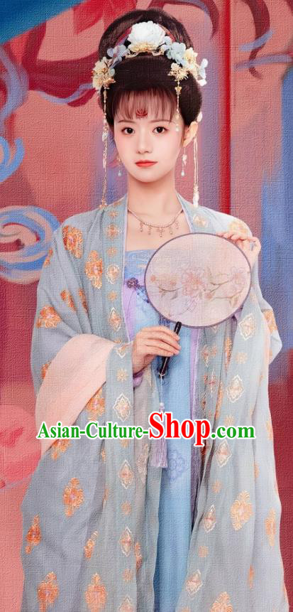 Romantic TV Series Royal Rumours Du Xiu Ying Dresses Chinese Ancient Tang Dynasty Aristocratic Lady Costumes