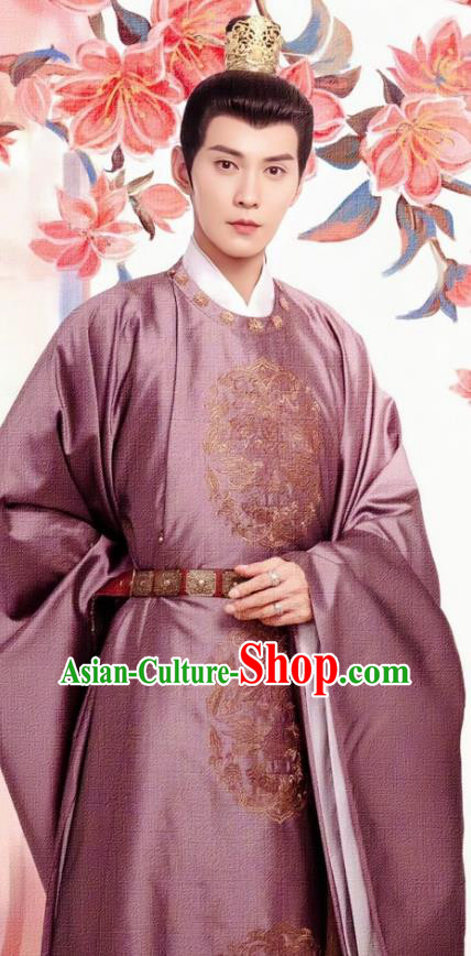 Romantic TV Series Royal Rumours Crown Ji Yuan Su Robes Chinese Ancient Tang Dynasty King Costumes