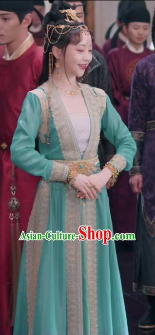 Romantic TV Series Royal Rumours Dance Lady Jiang Sha Dress Chinese Ancient Tang Dynasty Western Regions Woman Costume