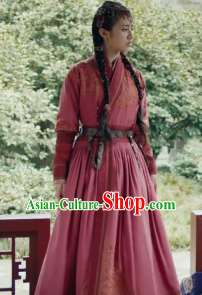 TV Series The Imperial Age Wu Lan Tu Ya Dress Chinese Ancient Ethnic Princess Clothing