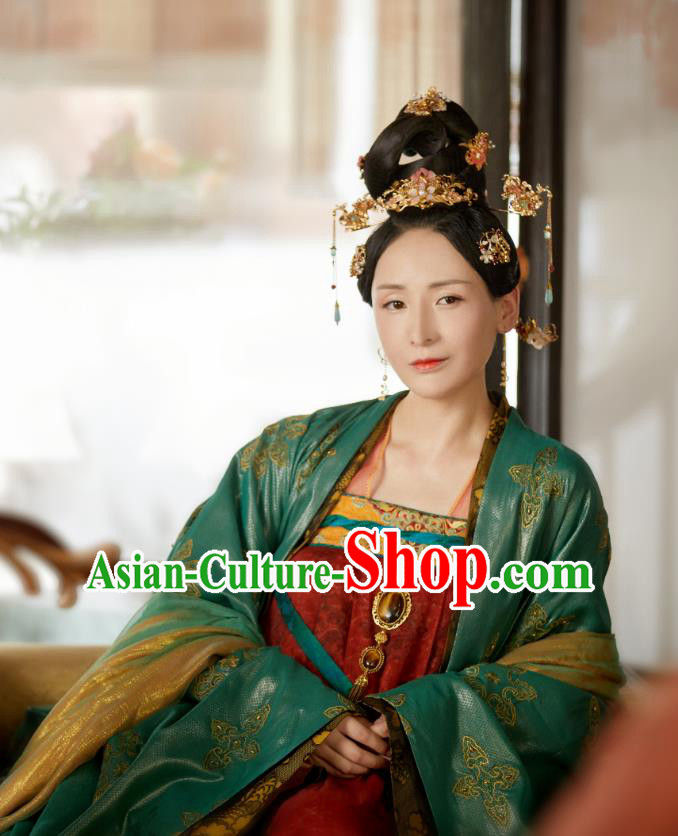 Chinese Ancient Tang Dynasty Princess Dresses TV Series Weaving A Tale of Love Noble Woman Lin Hai Clothing