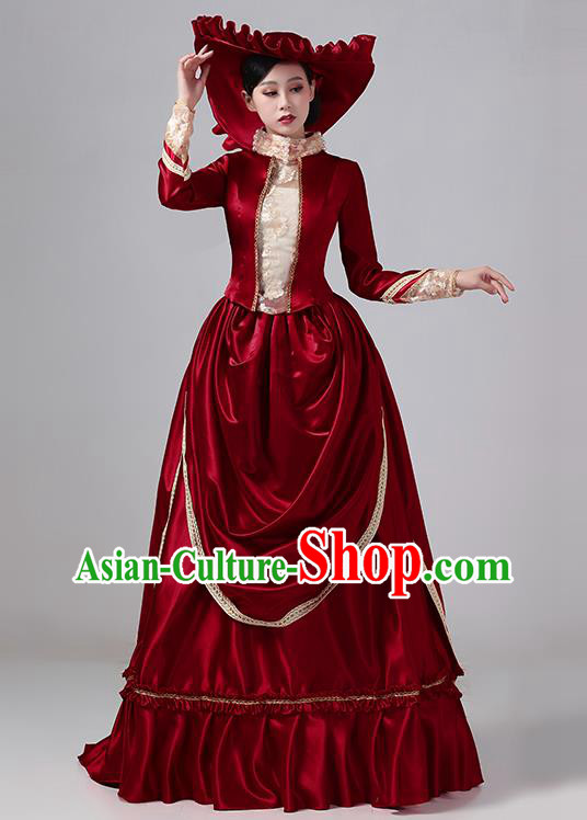 European Style Court Costume Medieval Victorian Era Evening Clothing Princess Classical Dress