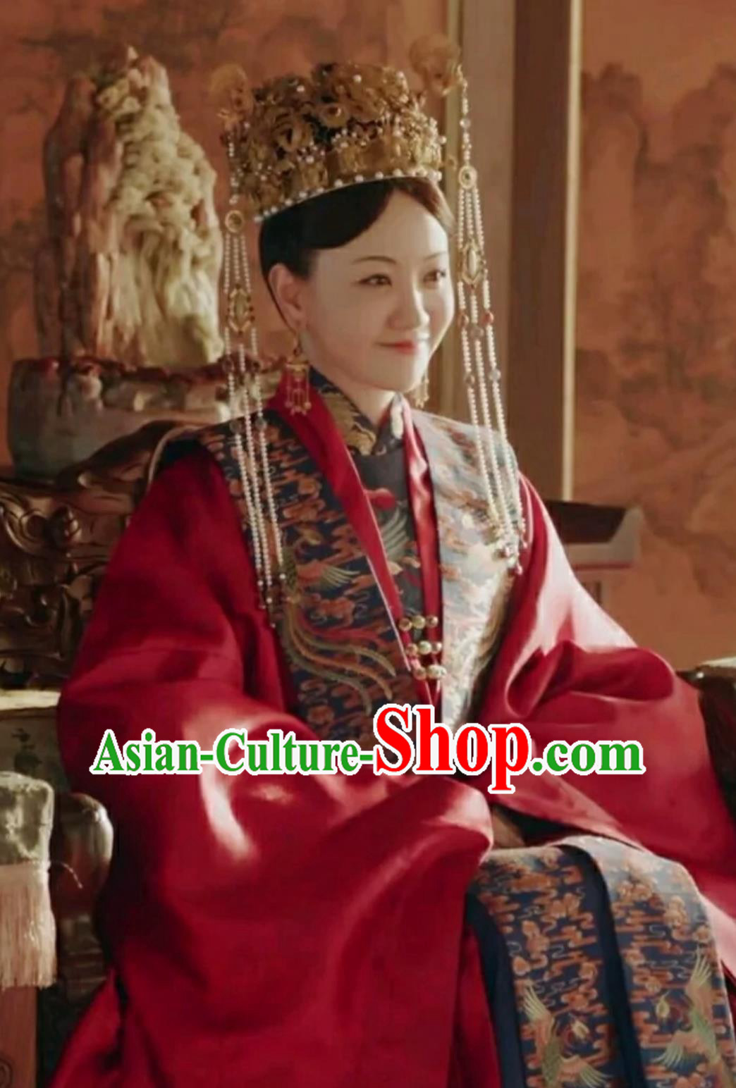 Chinese Traditional Ming Dynasty Wedding Costumes TV Series Song of Youth Ancient Imperial Consort Sun You Zhen Dress Clothing