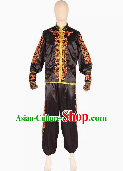 Puning Yingge Costume Plain Armed Chivalrous Suit Straight Breasted Armed Martial Arts Performance Costume Parade Team Suit For Men