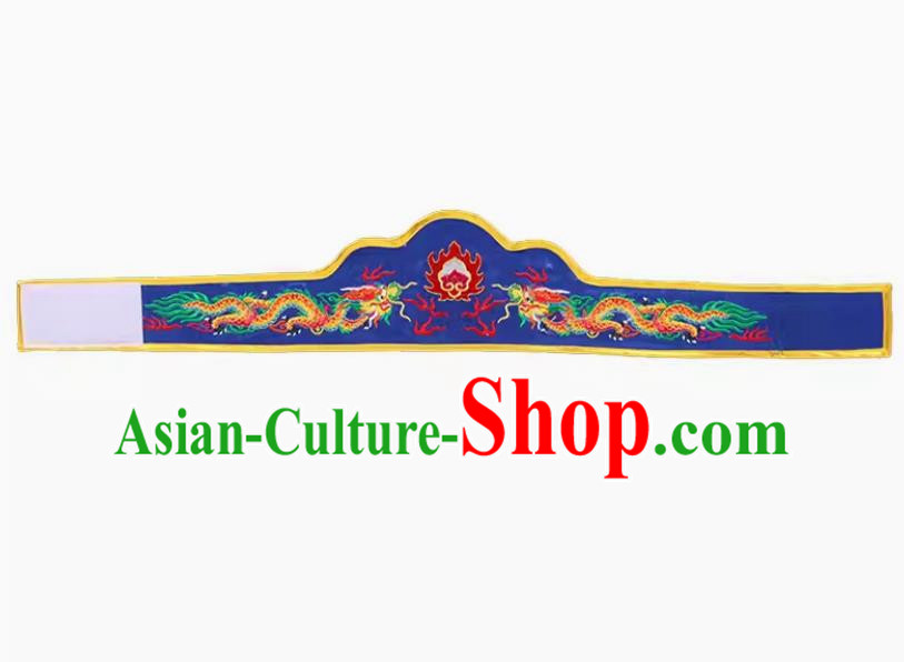 Black Yingge Character Dragon Performance Costume Headdress Jitong Suit Accessories Parade Performance Decoration Embroidered Dragon Head