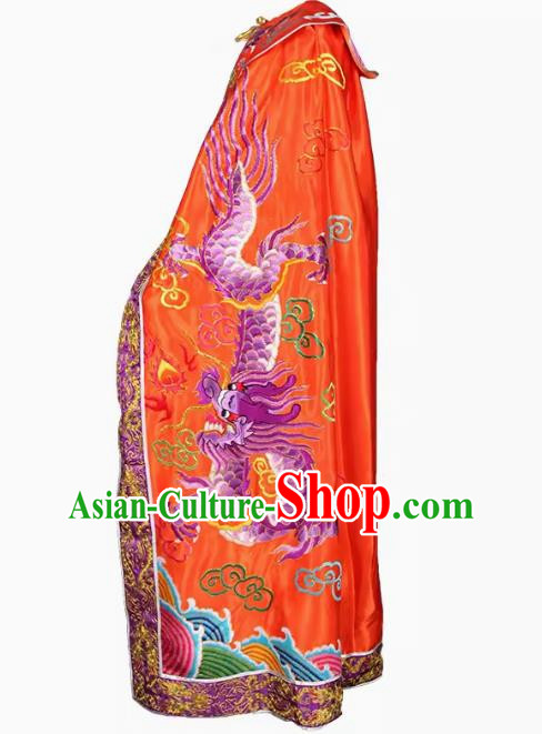 Orange Red Jade Emperor God 1.5 Meter Statue Large Cloak Buddhist Temple Decoration Buddha Statue God Embroidered Dragon Shawl Double Dragon Robe