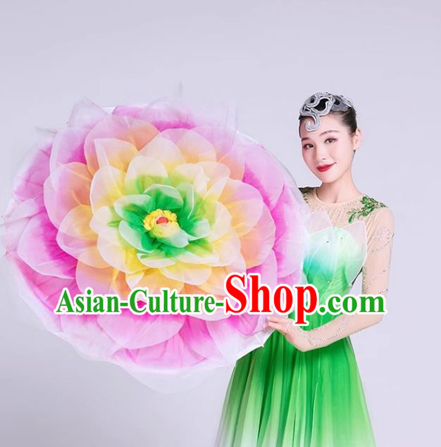 Dance Props Umbrella Peony Flower Umbrella Dance Stage Performance Umbrella Party Show Opening Dance Stage Hand Held Flower Umbrella