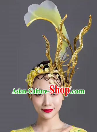 Yellow Everything Is Like Dance Headwear Blessing The Motherland Dance Performance Headwear Adult Stage Atmosphere High Performance Headwear