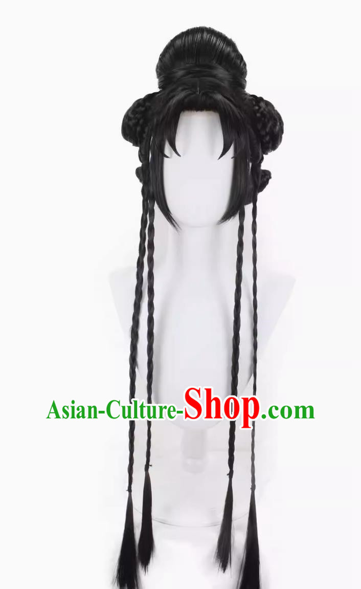 Cosplay Fake Hair King Pesticide Miyue Skin Cos Bai Jingjing Hair Bag Braid Custom Wig