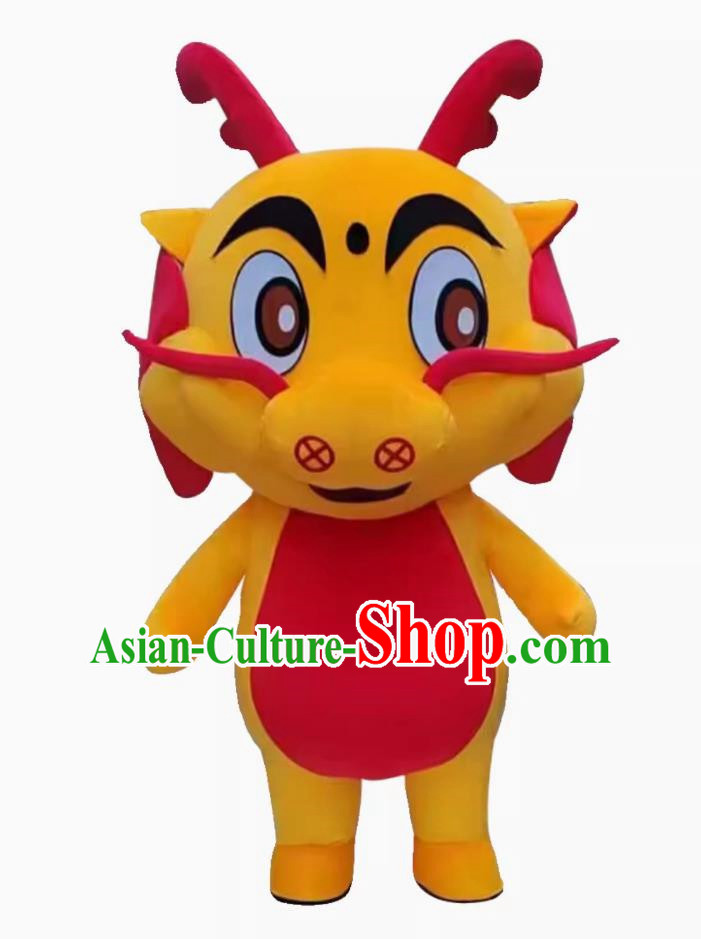 Year Of The Dragon Cartoon Doll Costume Inflatable Man Wearing Doll Clothes Large Advertising Doll Opening Promotional Clothes