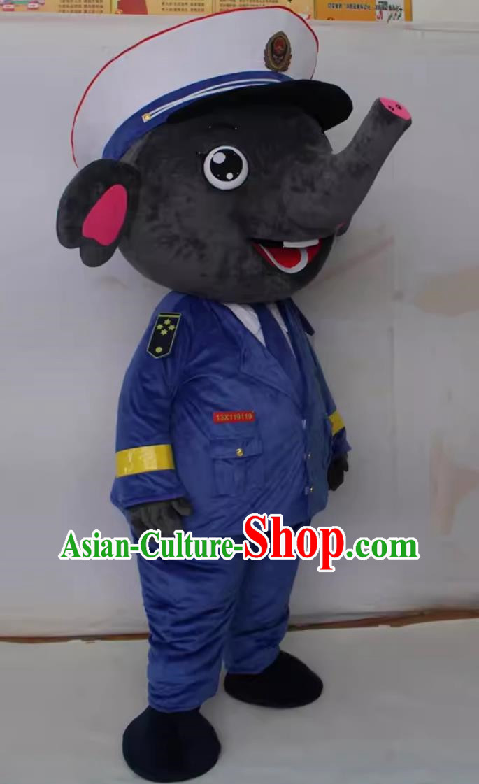 Fire Station Elephant Doll Suit Fire Prevention Propaganda Firefighter Doll Production Large Adult Wearing Police Puppet